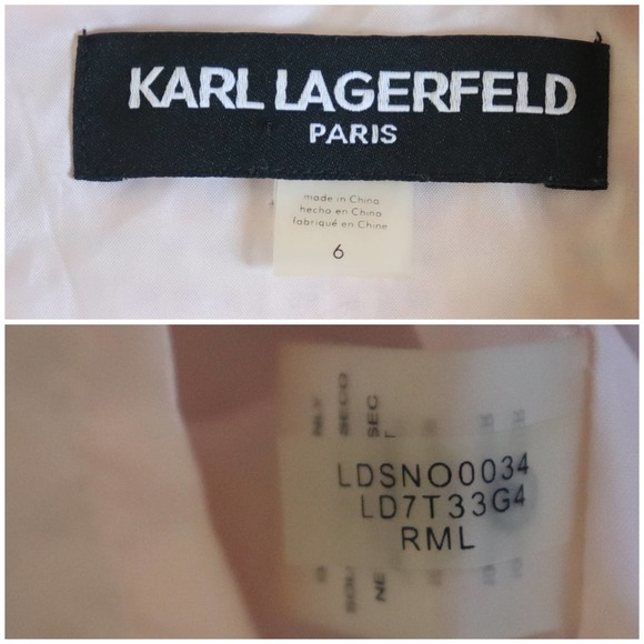 Karl Lagerfeld Paris Tweed V Neck Dress Size 6 - Picture 11 of 11